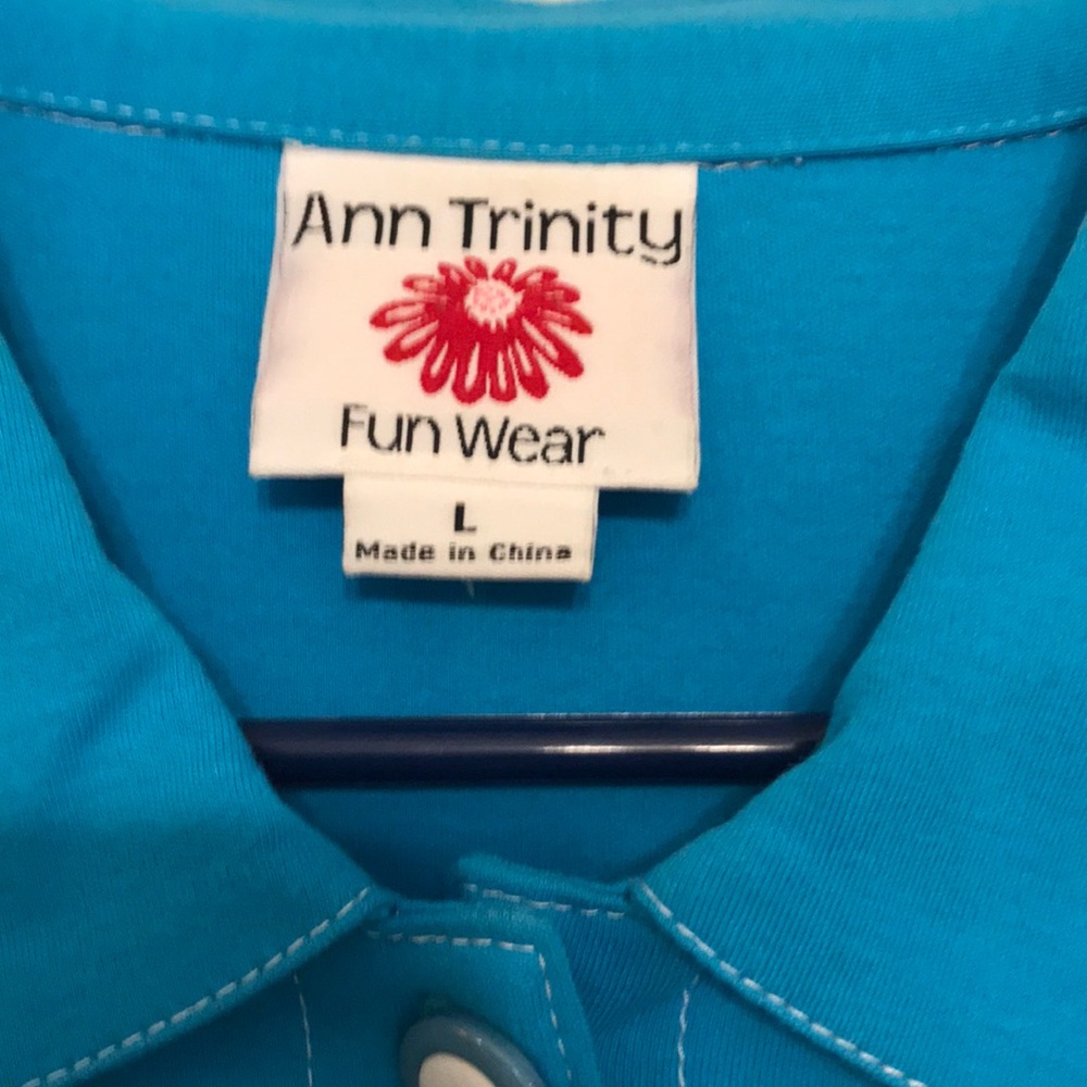 Ann Trinity - Beautiful Blue Shirt/Jacket 🦋 NWOT - Picture 9 of 9